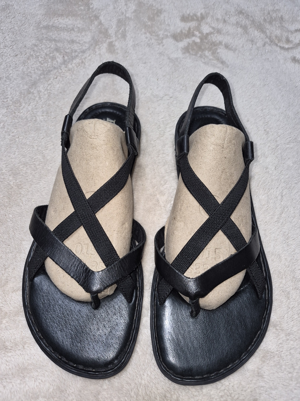 Born Black Crisscross Slingback Sandals